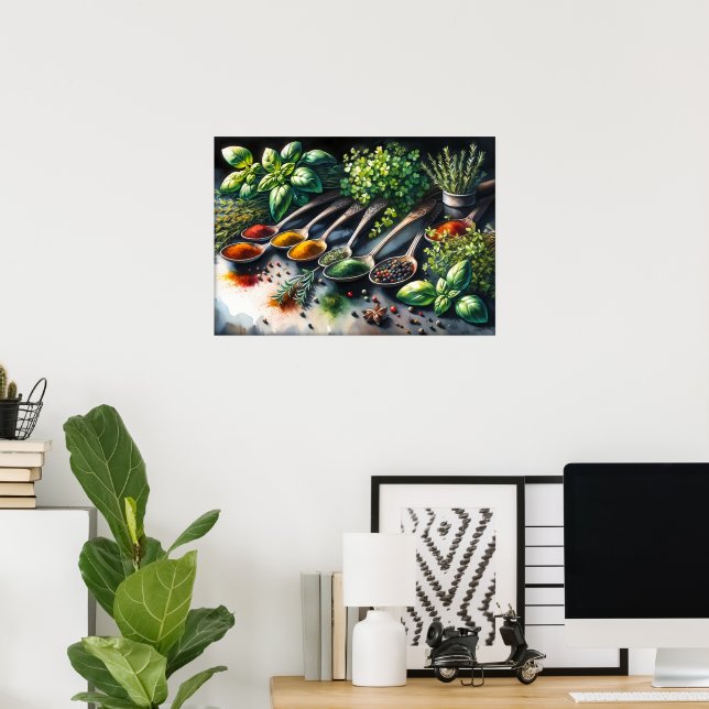 Poster Cozinha dos amantes de comida divertida  (Escritório em casa)