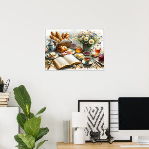 Poster Cozinha dos amantes de comida divertida