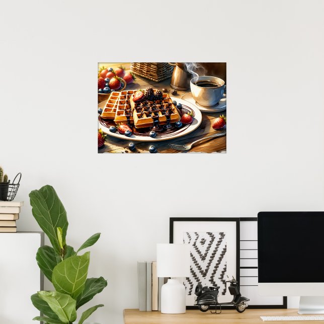 Poster Cozinha dos amantes de comida divertida  (Escritório em casa)