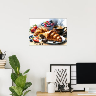 Poster Cozinha dos amantes de comida divertida