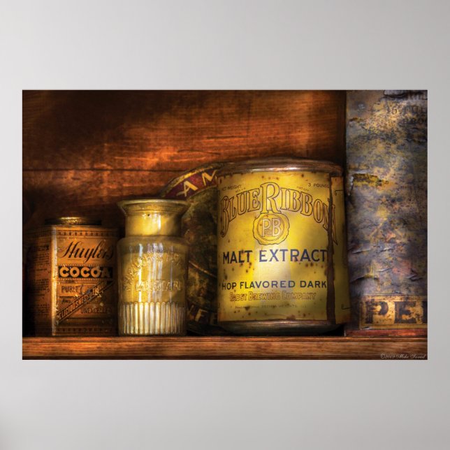 Pôster Cozinha - Extrato de Malte de Fita Azul (Frente)