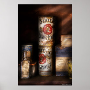 Poster Cozinha - extrato do fermento em pó e de limão