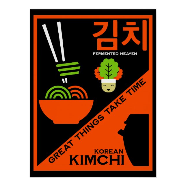 Pôster Cozinha Kimchi Coreana (Frente)