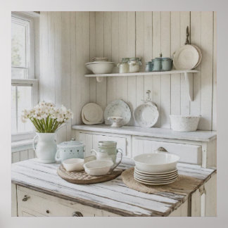 Poster Cozinha moderna do Chique de fotos imprimível