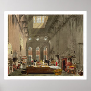 Pôster Cozinha, o palácio de St James, gravado por