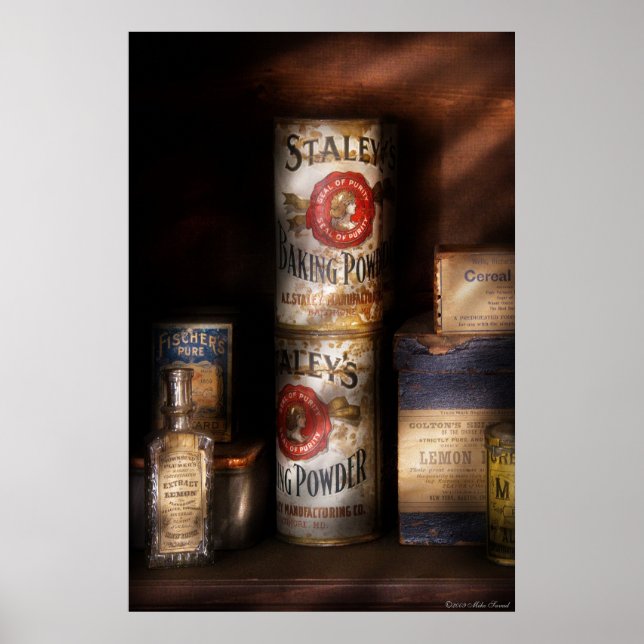 Poster Cozinha - Pó para assar e extrato de limão (Frente)