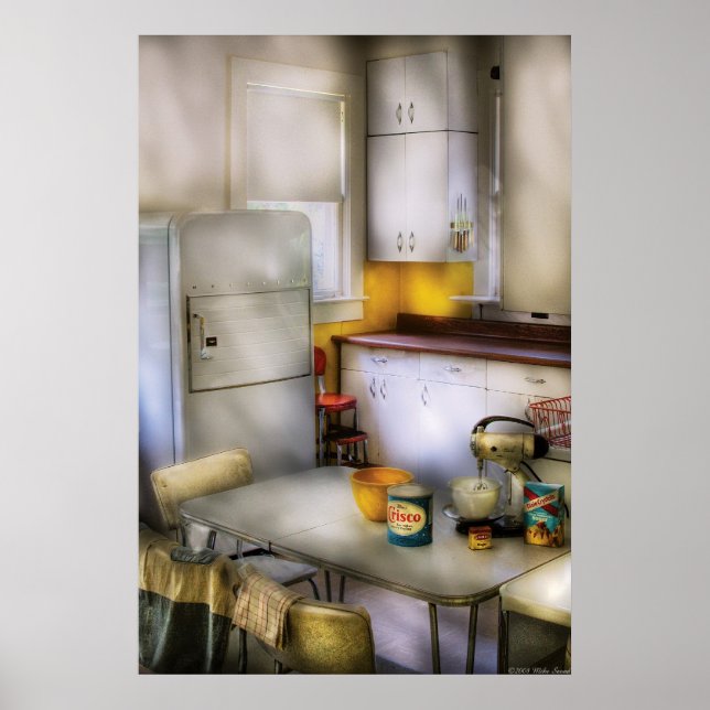 Pôster Cozinha - Uma cozinha dos anos 60 (Frente)