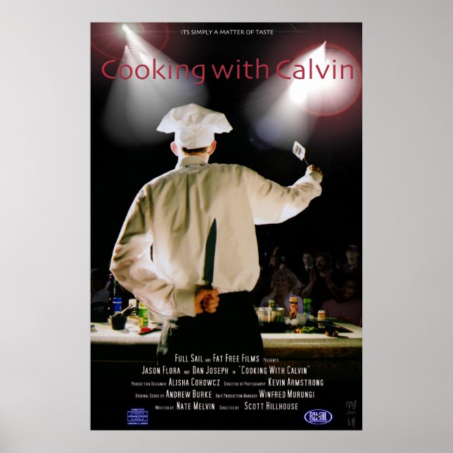 Pôster Cozinhar com Calvin (Frente)
