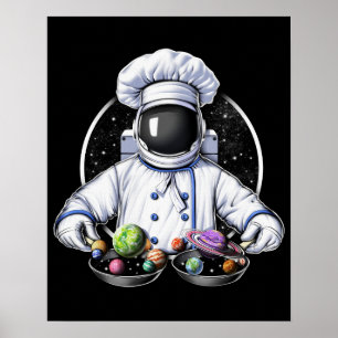 Poster Cozinhar do astronauta espacial