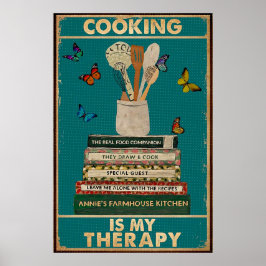 Poster Cozinhar é minha safra de terapia