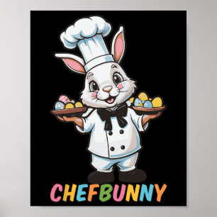 Poster Cozinheiro Cook Hare Engraçado Dia da Páscoa Homen
