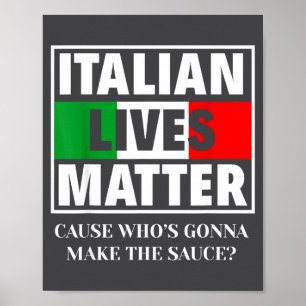Poster Cozinheiro italiano engraçado Itália Italiano