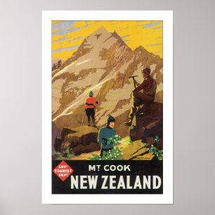 Poster Cozinheiro Nova Zelândia do Mt (branca)