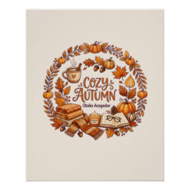 Pôster Cozy Autumn Wreath / Otoño Acogedor