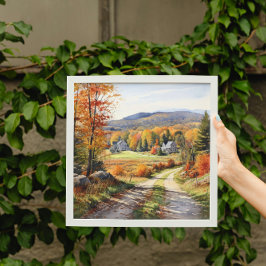 Poster Cozy Cai Em Vermont Fazenda Watercolor Art