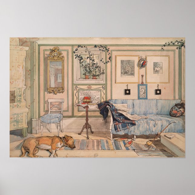 Poster Cozy Corner, de Carl Larsson (Frente)