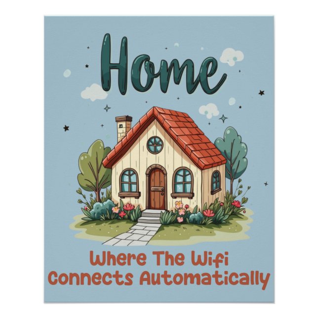 Pôster Cozy Cottagecore Casa Branca (Frente)