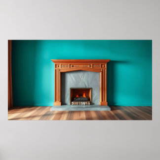 Poster Cozy fireplace