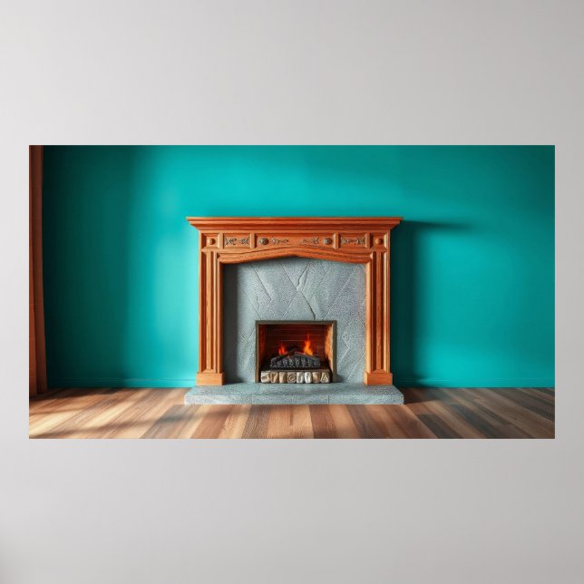 Poster Cozy fireplace (Frente)