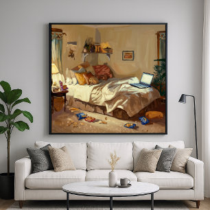 Poster Cozy Mess Bedroom