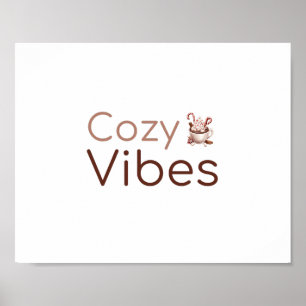 Poster Cozy Vibes, Design de Férias Quentes