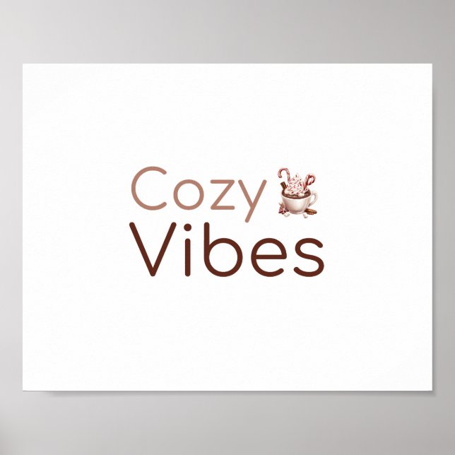 Poster Cozy Vibes, Design de Férias Quentes (Frente)