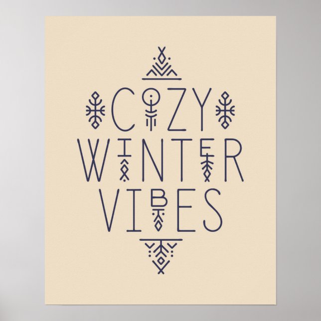 Poster Cozy Winter Vibes Design (Frente)