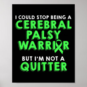 Poster Cp Sensível à Cerebral Tortura Mãe Guerreiro Herói