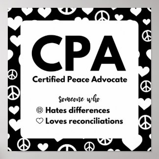 Poster CPA Certified Peace Advocate