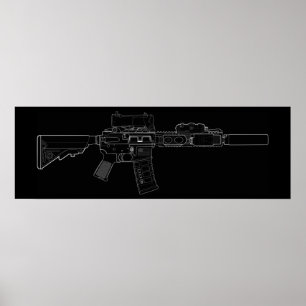 Pôster CQBR MK18 Mod 0