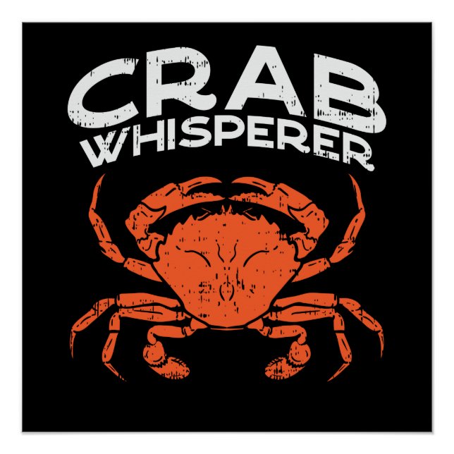 Pôster Crab Whisperer Vintage Crabbing (Frente)