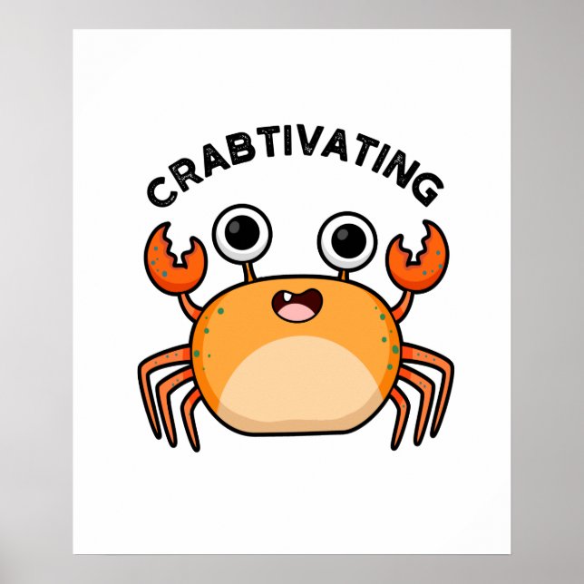 Poster Crabtivando Caranguejo Engraçado (Frente)