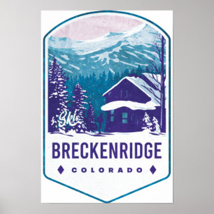 Poster Crachá de Esqui de Breckenridge Colorado