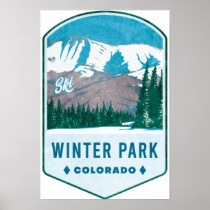 Poster Crachá de Esqui do Winter Park Colorado