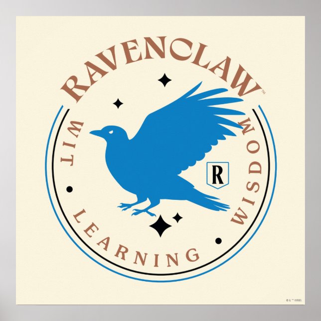 Poster CRACHÁ de Orgulho da Casa Azul RAVENCLAW™ (Frente)