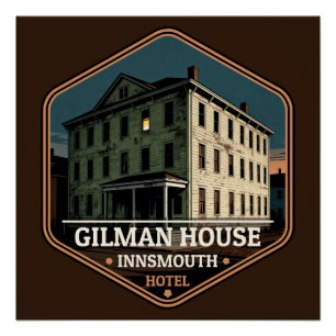 Pôster Crachá de Viagem Vintage do Hotel Innsmouth Gilman