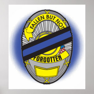 Pôster Crachá fino de linha azul