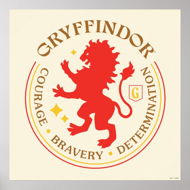 Poster CRACHÁ GRYFFINDOR™ Red Lion House (Frente)