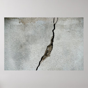 Poster Crack wall concrete texture stone