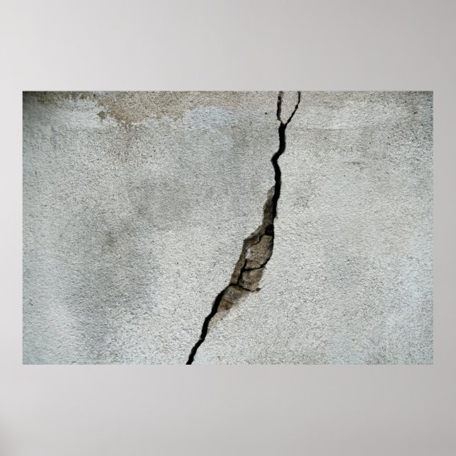 Poster Crack wall concrete texture stone (Frente)
