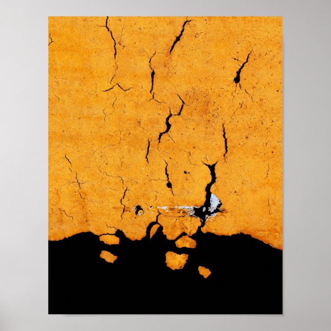 Pôster Cracked Yellow Road Paint (Frente)
