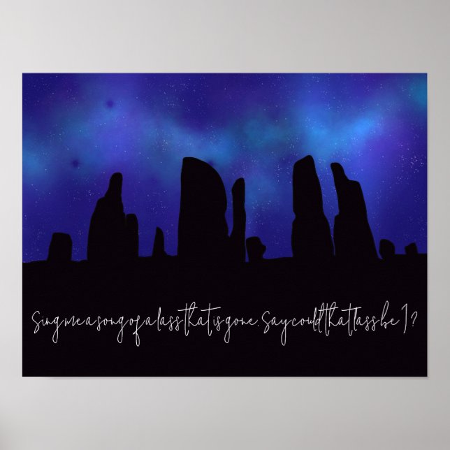 Poster Craigh Na Dun Skye Boat Song Outlander Inspirou (Frente)