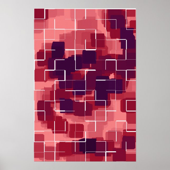 Poster "Cranberry" Arte Geométrica (Frente)