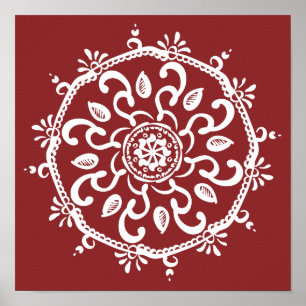 Pôster Cranberry Mandala