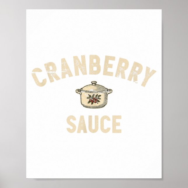 Poster Cranberry Sauce Thanksgiving Party Side Dish Cooki (Frente)