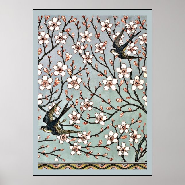 Poster Crane - Almond Blossomo e Engorda (Frente)