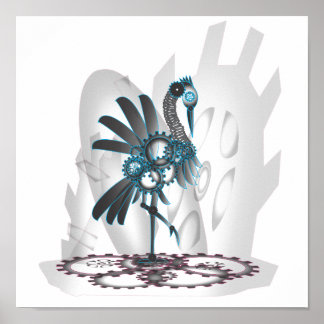 Pôster Crane de metal