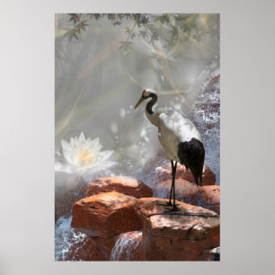 Poster Crane japonesa "Longevity"