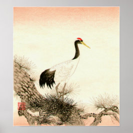 Poster Crane on Pine Tree Ito NisaburoIto Nisaburo