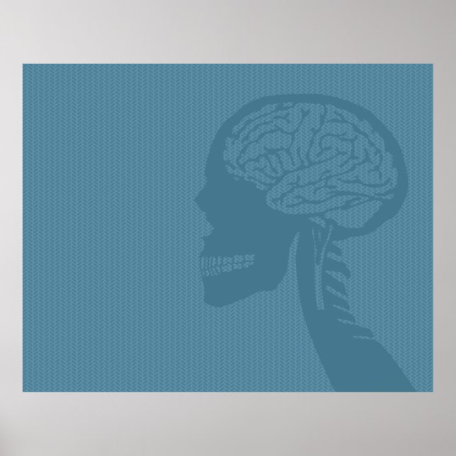 Poster crânio azul (Frente)